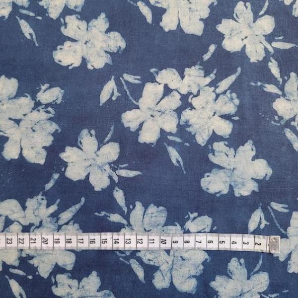 Indigo Hand Block Print aus Indien – FLORAL